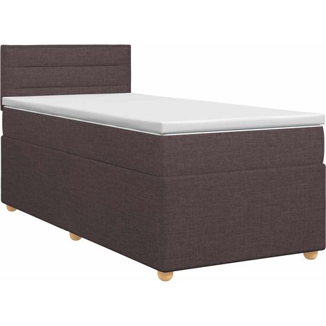 Maison Exclusive - Boxspringbett mit Matratze Dunkelbraun 90 x 19 (1/5)