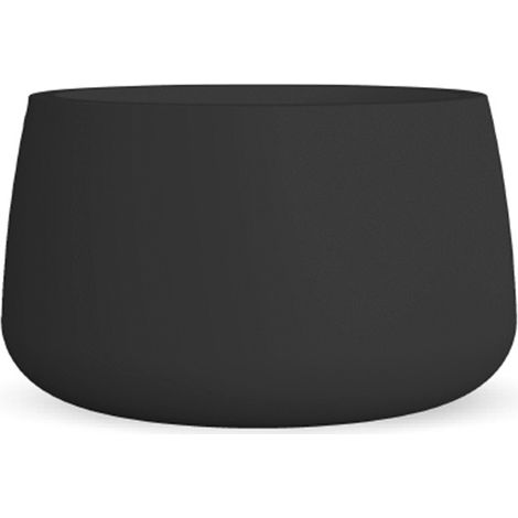 Jardinière ronde 80 cm pour plantes et fleurs – Résistante aux UV et aux températures extrêmes – Polyéthylène noir – Volume 179L – New Garden