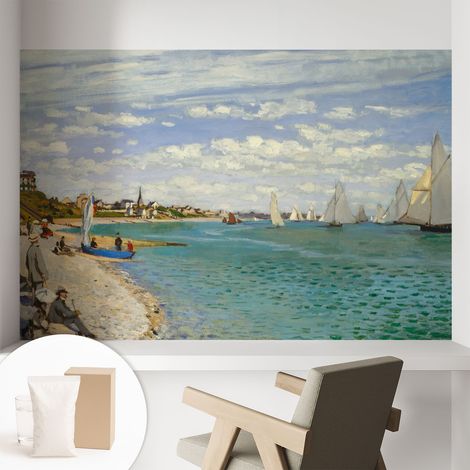 Papier peint intissé mural avec imprimé motifs uniques apparence moderne - Colle incluse gratuite Paysage côtier 104x70 cm (1/5)