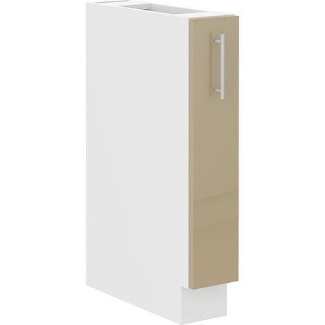 Küche Lara Cappuccino Hochglanz Unterschrank 15 cm Schrankauszug Küchenschrank (1/5)