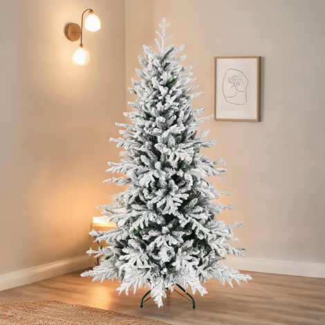 Sapin de Noël grün Weiß en kunststoff Metall 116 x 116 x 180 cm (1/5)