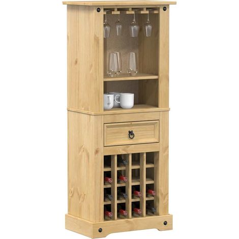 Weinregal Corona 56x35x134,5 cm Massivholz Kiefer