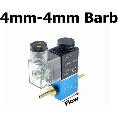 Électrovanne pneumatique 12 V/24 V/220 V, 2 positions, orifice 1/4", 2 voies normalement fermée, référence 2V025-08, pour compresseur d'air. Connecteur barbelé 4 mm-4 mm CC 24 V (1/5)