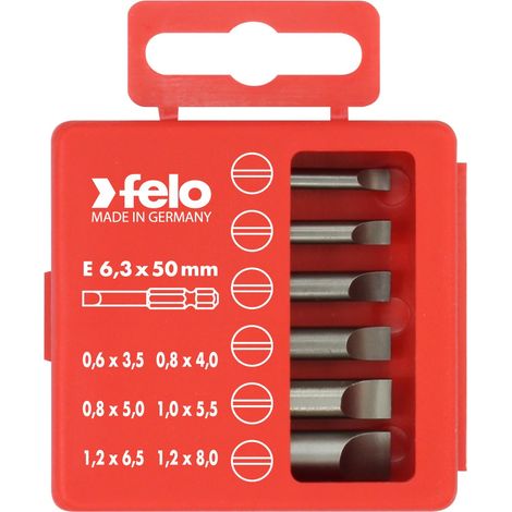 Felo 03091516 - Juego de puntas planas Felo PROFI 50 mm. - herramienta profesional duradera, calidad garantizada, envío en 24h