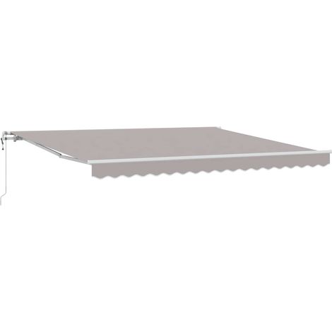 Store banne-Auvent rétractable électrique Gris clair 400x300 cm (1/5)
