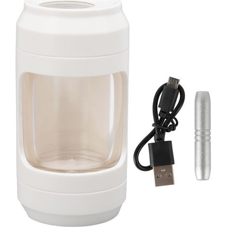Weißer, wiederaufladbarer, multifunktionaler, geruchsneutraler Kräutermahler mit USB-Ladeanzeige und Gewürzaufbewahrungsbox (1/5)
