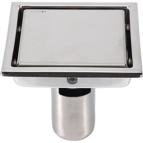 Siphon de Sol Caniveau de Douche Drain de Sol 304 en Acier Inoxydable Anti-Odeur Drain De Plancher Couverture Douche pour WC Salle de Bain Cuisine, 110 x 110mm