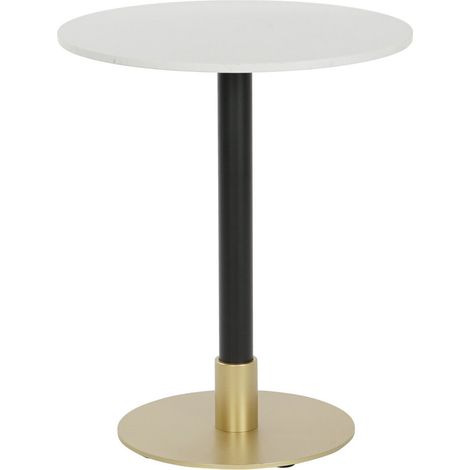 Table d'appoint - DKD HOME DECOR - Métal et Marbre - Rond - Blanc/Noir - Contemporain (1/5)