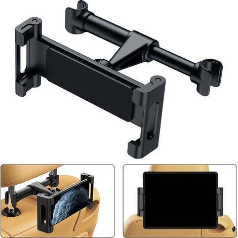 Soporte para tablet de coche, soporte para reposacabezas - Soporte retráctil, soporte para tablet con rotación de 360 grados, apto para tablets de 14 a 26 cm, smartphones, iPad y lectores electrónic (1/5)