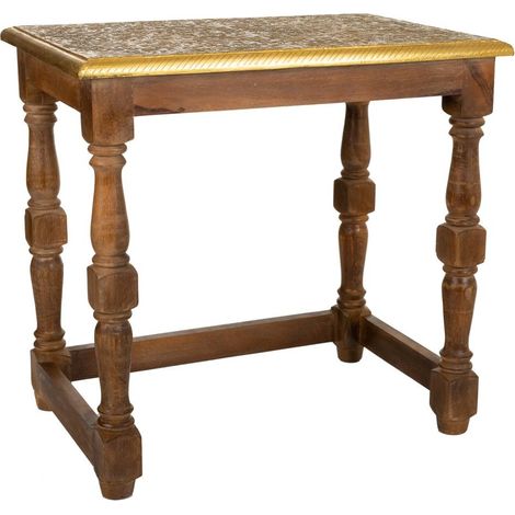 Mesa de centro de madera marrón 48x33x45,5h cm