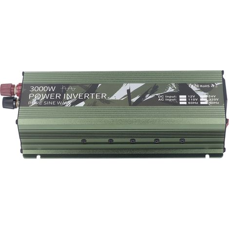 Onduleur solaire extérieur 3000 W CC 12 V vers CA 220 V à onde sinusoïdale pure avec ventilateur de refroidissement (1/5)