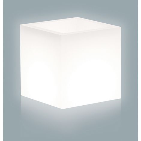 1PZ VASO HOME LIGHT CUBO CM. 40X40X40H BIANCO