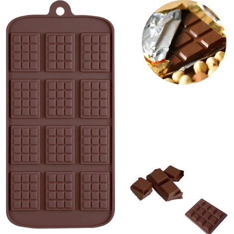 molde para chocolate, 12 cavidades, silicona sin BPA, molde para gofres, resistente de -70 a 230 °C, para uso doméstico. (1/5)