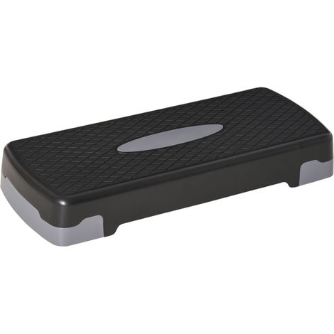 Steppeur Aerobic Antidérapant Réglable 10-15 cm Mini Stepper Noir et Gris pour Fitness à Domicile et Bureau (1/5)