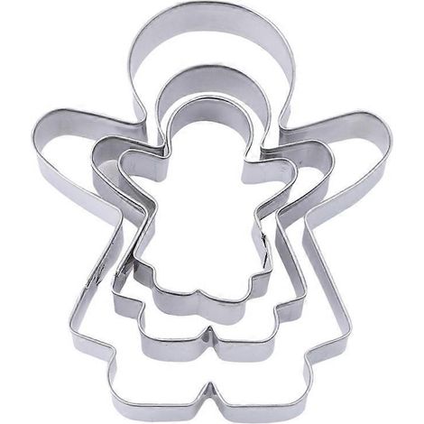 Lot de 3 emporte-pièces créatifs en métal, motif garçon et fille, en acier inoxydable, pour biscuits, gâteaux, riz, bonhomme en pain d'épice.