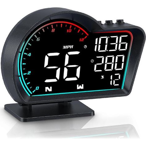 Compteur de vitesse GPS numérique universel avec affichage tête haute pour voiture --- (1/5)