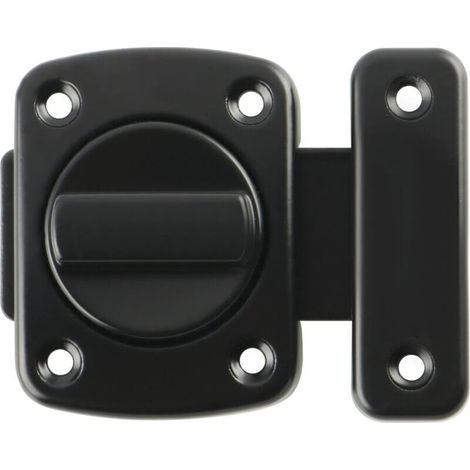 Türschlösser, Drehriegel mit 6 Schrauben für Türen, Fenster, Schränke und Gärten, schwarz (1/5)
