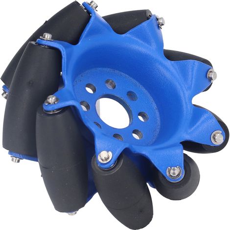 Roue omnidirectionnelle de 3 pouces à 45° avec 8 rouleaux d'entraînement en caoutchouc TPU, pièces détachées pour robots industriels, côté gauche 5606-0100-0076 (1/5)
