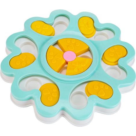 Jouets Puzzle pour chiens, distributeur de nourriture interactif en forme mignonne, jouet de friandises lentes pour chiens et chats, bleu (1/5)