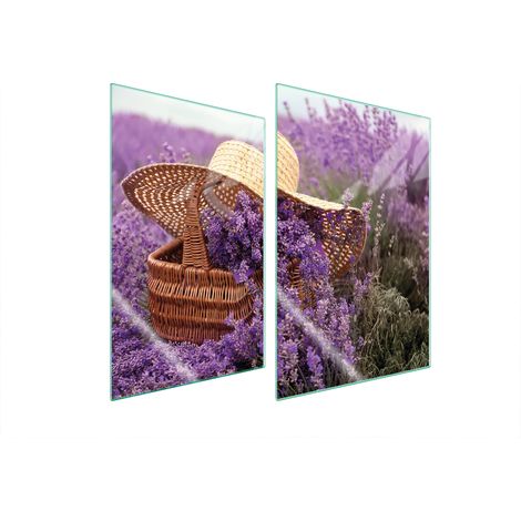 PIASTRA PROTETTIVA IN VETRO PER CUCINA 2x35x52 LAVANDA (1/5)
