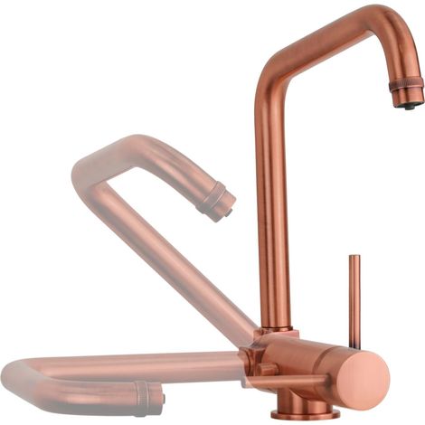 Mitigeur d'évier de cuisine avec bec rabattable couleur cuivre pour eau purifiée Pollini FILTRA 52000041300 Cuivre (1/5)