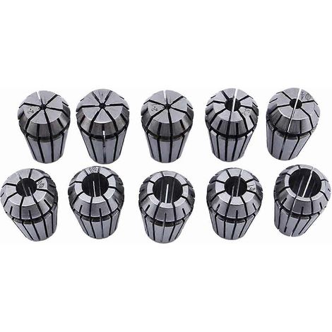 10-teiliges ER16 1-10mm Spannzangenset mit Feder für CNC-Graviermaschinen und Fräs- und Drehmaschinen