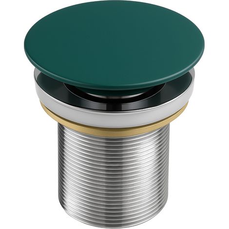 Tappo per lavabo Click-Clack, verde scuro opaco - Aquaterris (1/3)