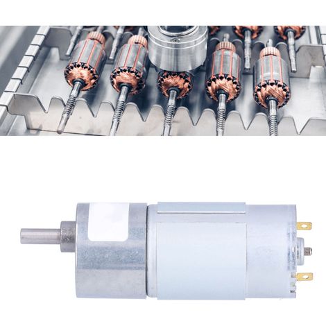 JGB37-555 Miniatur-Getriebemotor, langsam laufender Gleichstrommotor mit Vorwärts- und Rückwärtslauf, kleiner, drehmomentstarker Gleichstrommotor mit Drehzahlregelung, 24 V DC, 500 U/min (1/5)