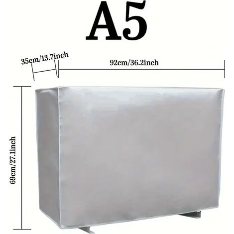 Housse pour climatiseur extérieur (A92x35x69cm) - Fibre de polyester, convient à la plupart des modèles