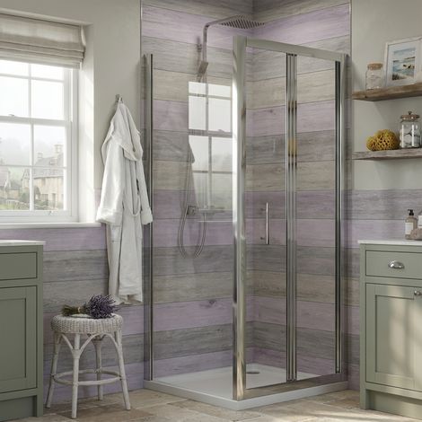 Duchy Pentire 6mm Bi-Fold Shower Door 800mm Wide (1/3)