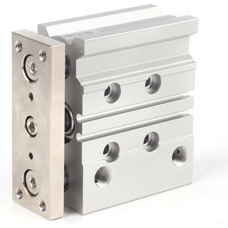 MGPM20X30 Vérin pneumatique double effet 3 tiges, alésage 20 mm, alliage d'aluminium (1/5)