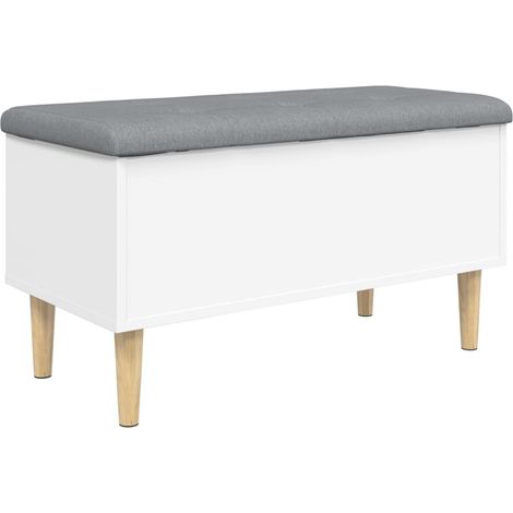 Sitzbank mit Stauraum Weiß 82x42x46 cm Holzwerkstoff vidaXL (1/5)