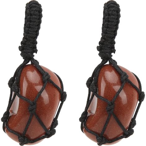 Ornement suspendu en cristal doré, 2 pièces, apporte sérénité, favorise la réflexion, attire richesse et succès, décoration murale apaisante avec poussière dorée. (1/5)