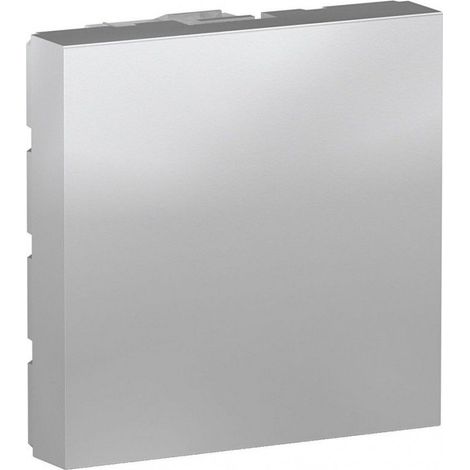 Tapa ciega 2 módulos aluminio SCHNEIDER NU986630