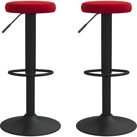 Maison Exclusive - Barhocker 2 Stk. Weinrot Samt