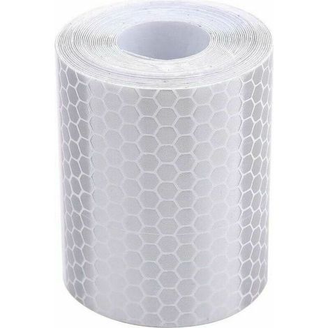 Ruban réfléchissant de sécurité 5 cm x 3 m, idéal pour véhicules, motos, remorques et camions (blanc) (1/4)