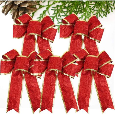 MINKUROW Ud. Nudos De Navidad Arco De Árbol De Navidad Grande Adornos De Árbol De Navidad Para Decoración De Navidad Guirnalda De Árbol De Navidad Decoración Colgante De Coche De Boda De Navidad (1/5)