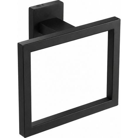 Anneau porte-serviettes en acier inoxydable, sans perçage ni clou, ovale/rond/carré, pour salle de bain (1/5)