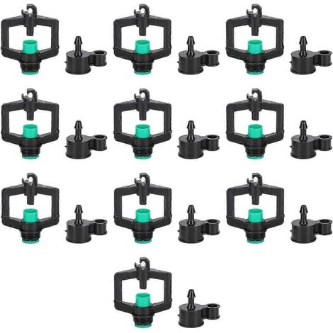 2025 10pcs Watering Drippers 4mm Stable Plastic Irrigation Sprinkler Nozzles with Accessories for Gardening Agriculture