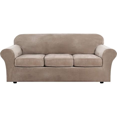 Copridivano moderno in velluto di peluche, 4 pezzi, copridivano ad alta elasticità, copridivano, copridivano sagomato, copridivano in velluto spesso di lusso per divano a 3 cuscini, lavabile in lavatr (1/5)
