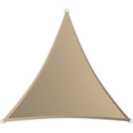 Voile d'ombrage Riviera, Triangle 3, 6 x 3, 6 m (Isocèle), Protection UV, Résistant aux Intempéries, Hydrofuge, Kaki, 10888 (1/5)