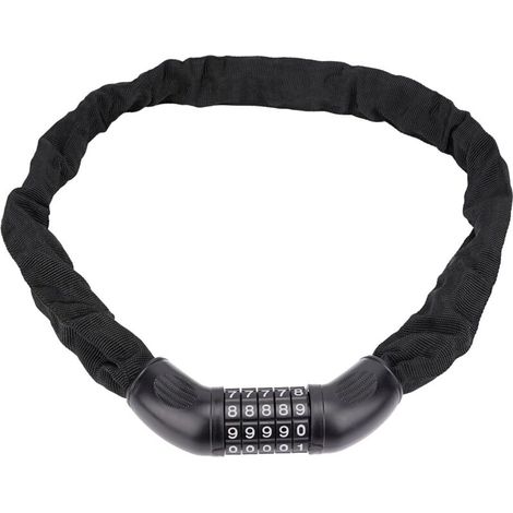 Antivol Vélo - Chaîne Acier 6 mm - 120 cm - Cadena À Combinaison 5 Chiffres - Pour Vélo Moto Skateboard Poussette - 1 Pièce (1/5)