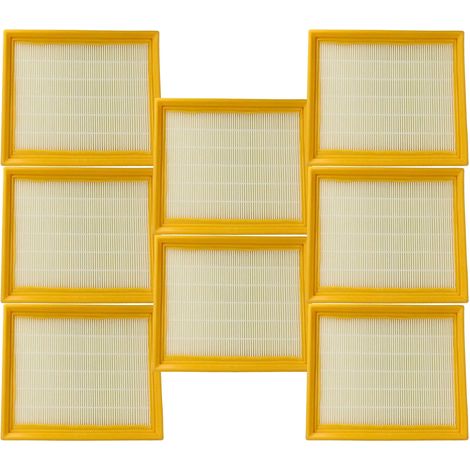 vhbw 8x filtre compatible avec Festool Turbo II, VCP, HF-CT48 aspirateur - filtre HEPA jaune / blanc