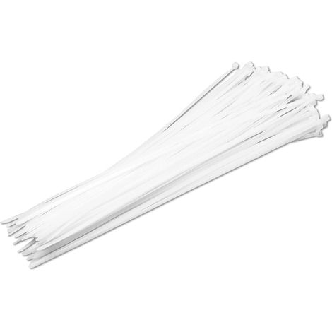 Fascetta, collare in plastica bianco 3,6 × 360 mm, 100 pezzi/set Breckner Germany (1/3)
