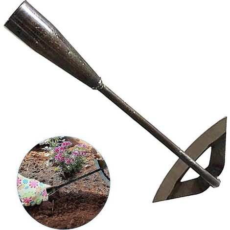 Serfouette Creuse En Acier - Outil De Jardinage Pour Désherber Et Aérer Le Sol - Usage Domestique Et Maraîcher - 1 Pièce (1/5)