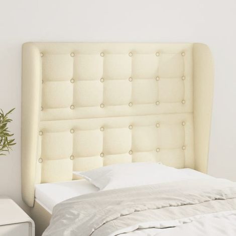 Kopfteil mit Ohren Creme 103x23x118/128 cm Kunstleder (1/5)