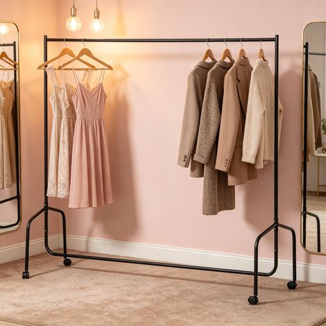 Porte-manteau en métal, Porte-vêtements, Porte-manteau mobile, pour intérieur et extérieur (1/5)