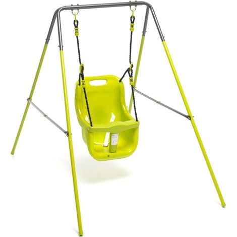 Marvin Altalena da Giardino per Bambini 1 2 4 Posti Scivolo Seduta Dondolo Struttura in Acciaio Varie Misure Mini (1/4)