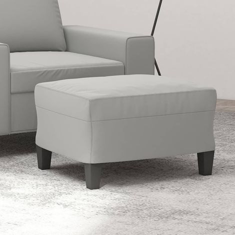 Repose-pied, Tabouret Pouf, Tabouret Bas Gris clair 60x50x41 cm Tissu microfibre LKF20545 (1/5)