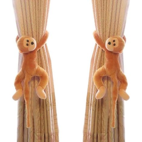 Embrasses à Rideaux,1 Paire de Crochets pour Embrasses de Rideaux Singe Rideau Clips Corde Porte-Accessoires pour Rideaux (1/4)